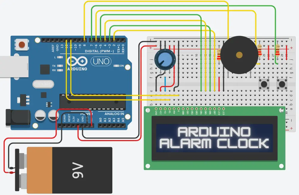 Arduino Project 1 Alarm Clock Without Real Time Clock Rtc Charged Warrior 3504